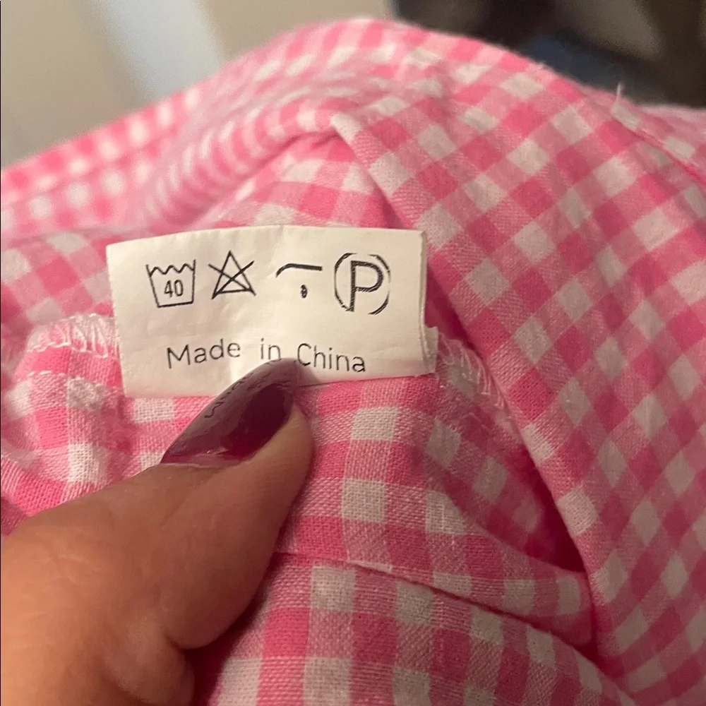 Pink Gingham Button-Front Maxi Dress - Picture 7 of 7